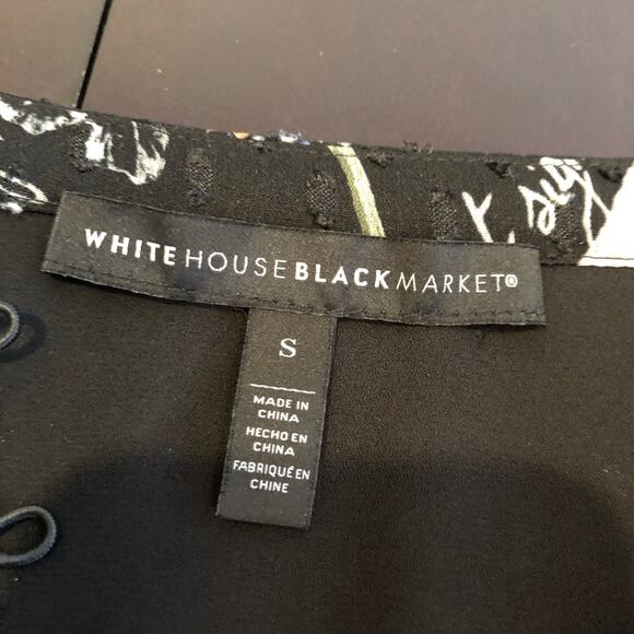 WHBM black floral butterfly Love at First Sight sheer overlay dress size Small - Picture 10 of 16